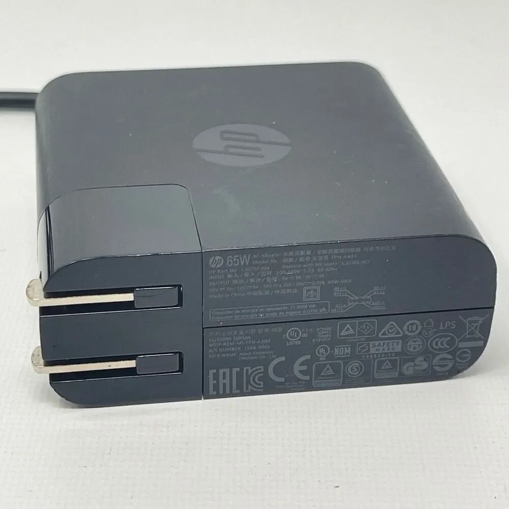 HP EliteBook Chromebook Pavilion 65W USB-C Type-C Ac Adapter L30757-004 TPN-AA03